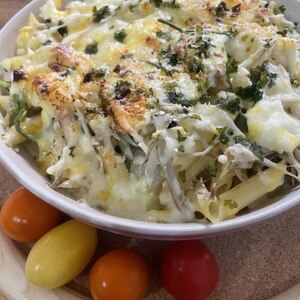 根菜ときのこの豆乳グラタン